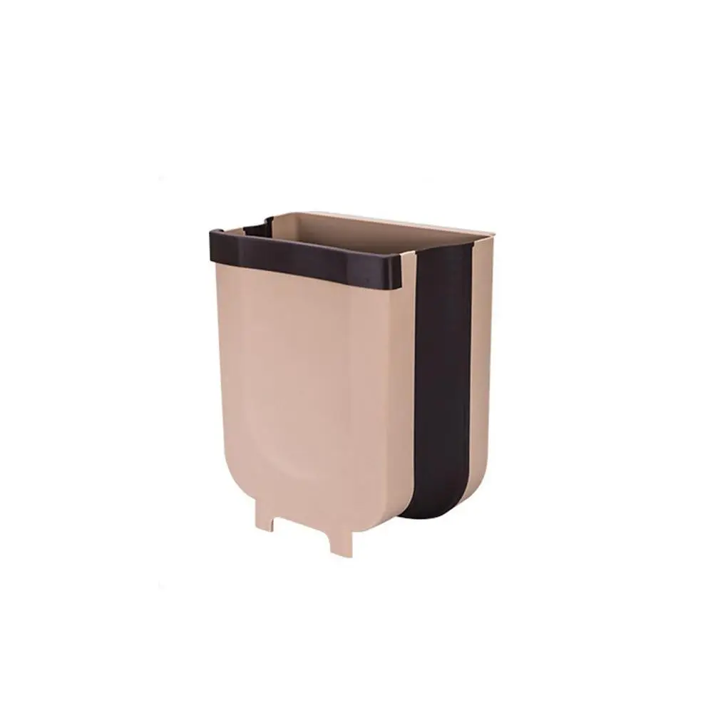 Folding Waste Bins Kitchen Hanging Collapsible Dry Wet Separation Trash Can Kitchen Cabinet Door Hanging Trash Can Garbage Can