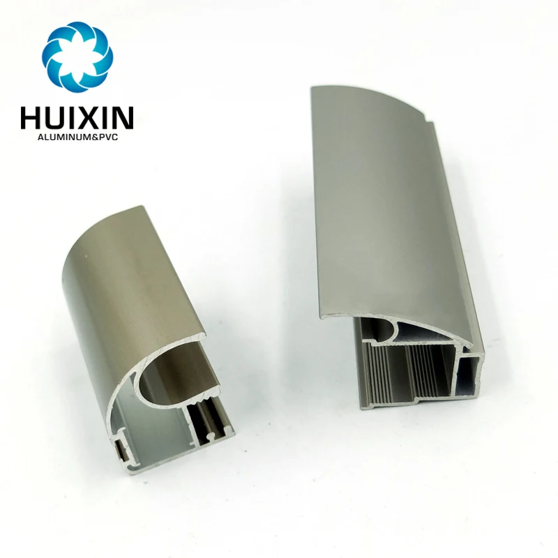 Anodized Silver Aluminum Alloy Extrusion Profile for Closet Wardrobe Door
