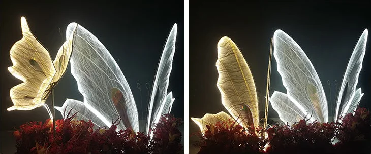 2022 New Stage Backdrop Large Giant Butterfly Background For Luxury Wedding Led Backdrop Decor