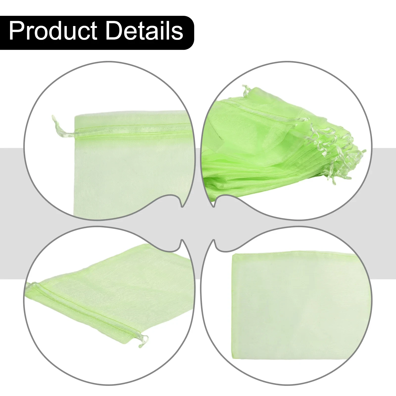 Garden Plant Fruit Protect Drawstring Net Bag Mesh Against Pest Bird For Trees Garden Cover Mesh Bags