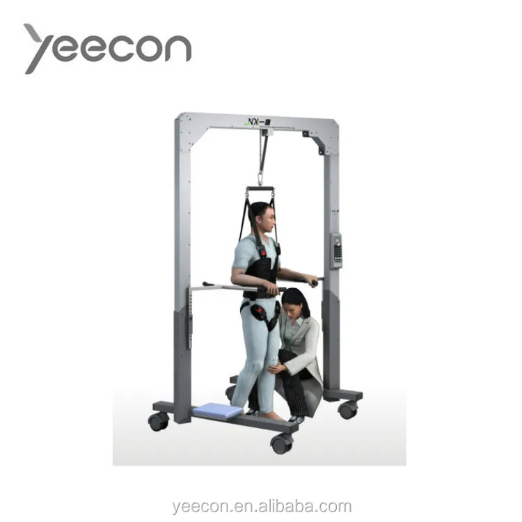 High Rehab Efficiency Suspension Walker with Treadmill or Rehab Bike for Stroke Rehabilitation gait correction training exercise