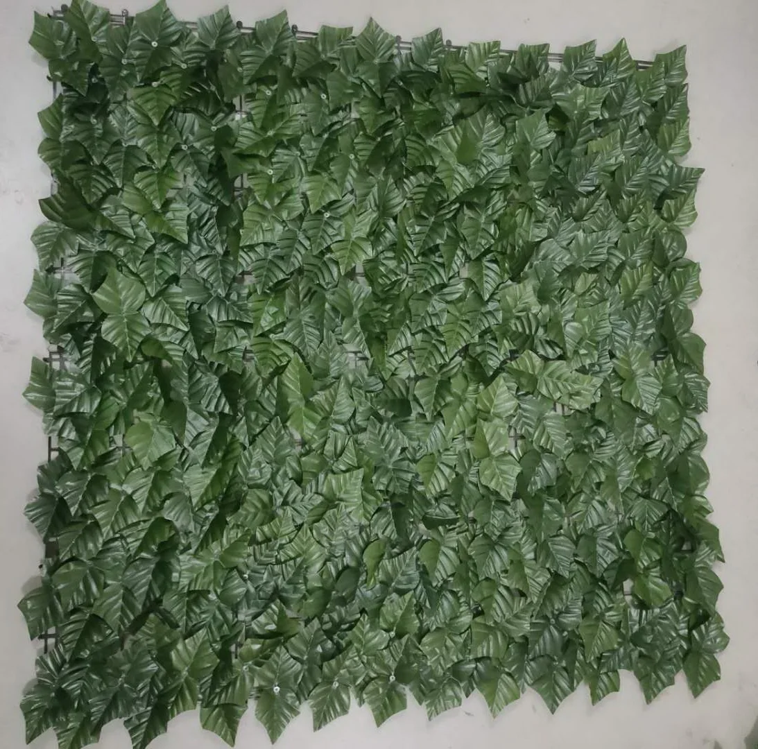 Wholesale product artificial hedge fence Panels artificial leaves for Garden Green 1*3 meter artificial fence
