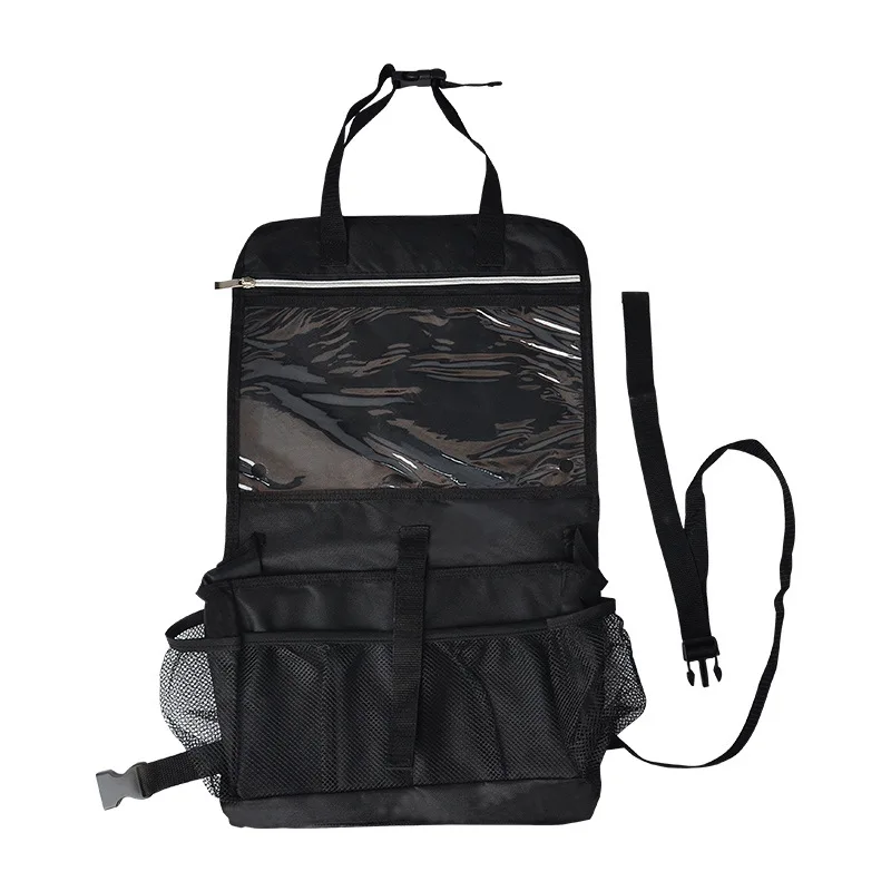 Customized Logo Size Portable Multi Pockets Car Back Seat Organizer felt Car Bag set