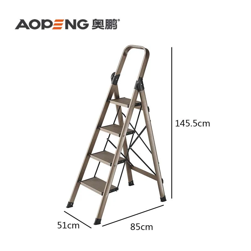 Luxury home folding and thickening herringbone expansion aluminium ladder AP-2324