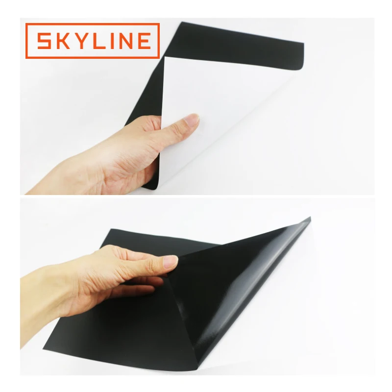 Custom Blank adhesive Sticker Removeable Writeable black A4 paper Label Sticker sheet