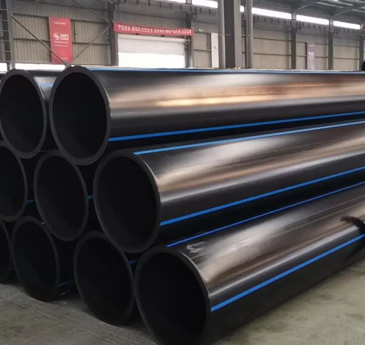 Черная пластиковая водопроводная труба HDPE100 hdpe для подачи воды оросительная