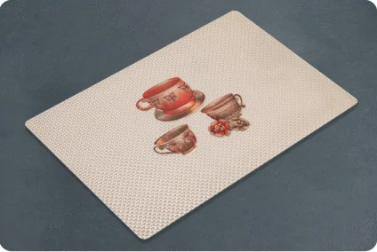 OEM Printed Cotton Linen Table Plate Napkin Ice Cream Design Waterproof for Dining Room Country Style