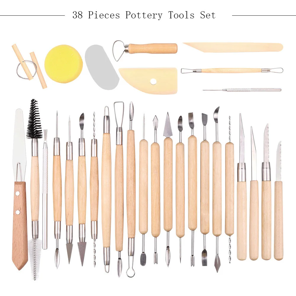 Art supplies pottery tool making 30 sets of soft clay carving knife  38 /45/51 piece clay set clay for pottery