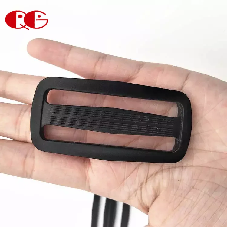 Plastic Tri-glide buckle for belt backpack 38MM black Environmental protection button adjustable webbing Triglides Slider