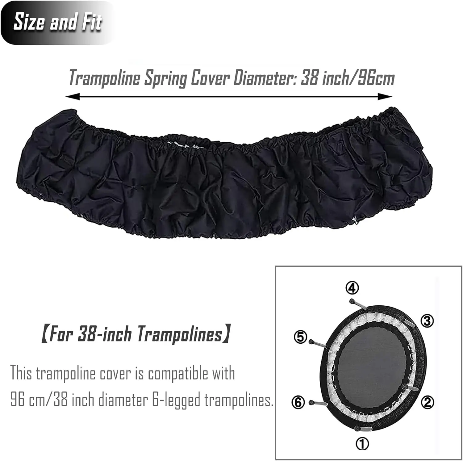 Trampoline Spring Cover Small Replacement Pad Waterproof Trampoline Pad Safety Pad Parts For Small Trampoline