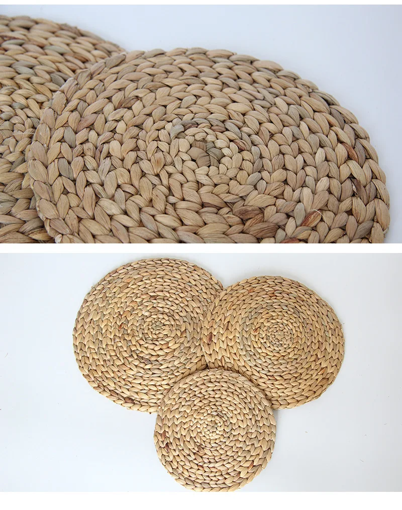 hot selling handmade teacup coaster straw woven placemats insulated table mat