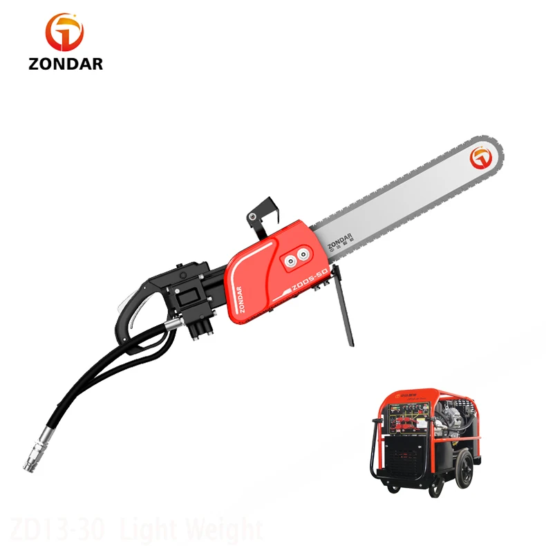 Underwater 19 Inch Hydraulic Diamond Chain Saw With Zondar Hydraulic Power Unit To Cut  Solid Concrete  Rock