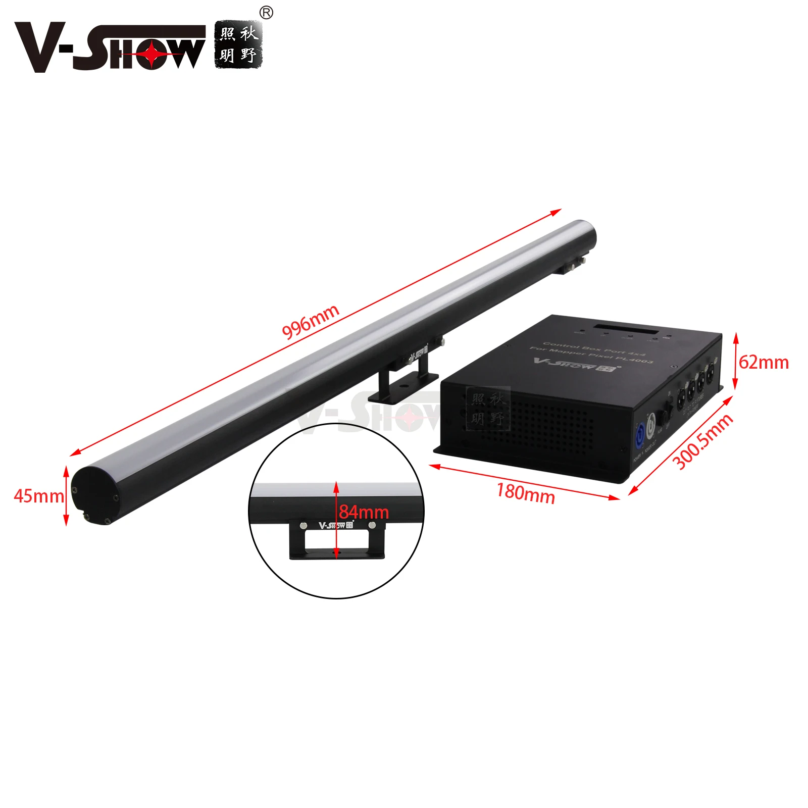 VSHOW PL4003 led pixel bars 16 pcs with controller SMD5050 RGB led tube stage effect lighting Pixel Tubes for dj club