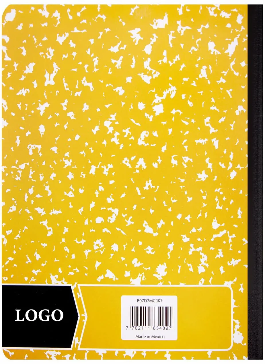 100 Sheet Assorted Marble Colors 4-Pack Basics College Ruled Composition Notebook
