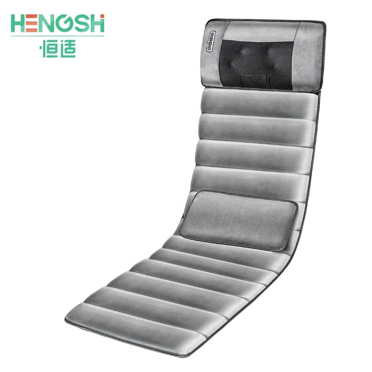 Remote control body massage cushion shaitsu and vibration thermal massage mattress