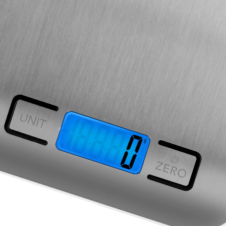 Hot Selling Digital Kitchen Food Scale Stainless Steel Platform with LCD display kitchen weight scale