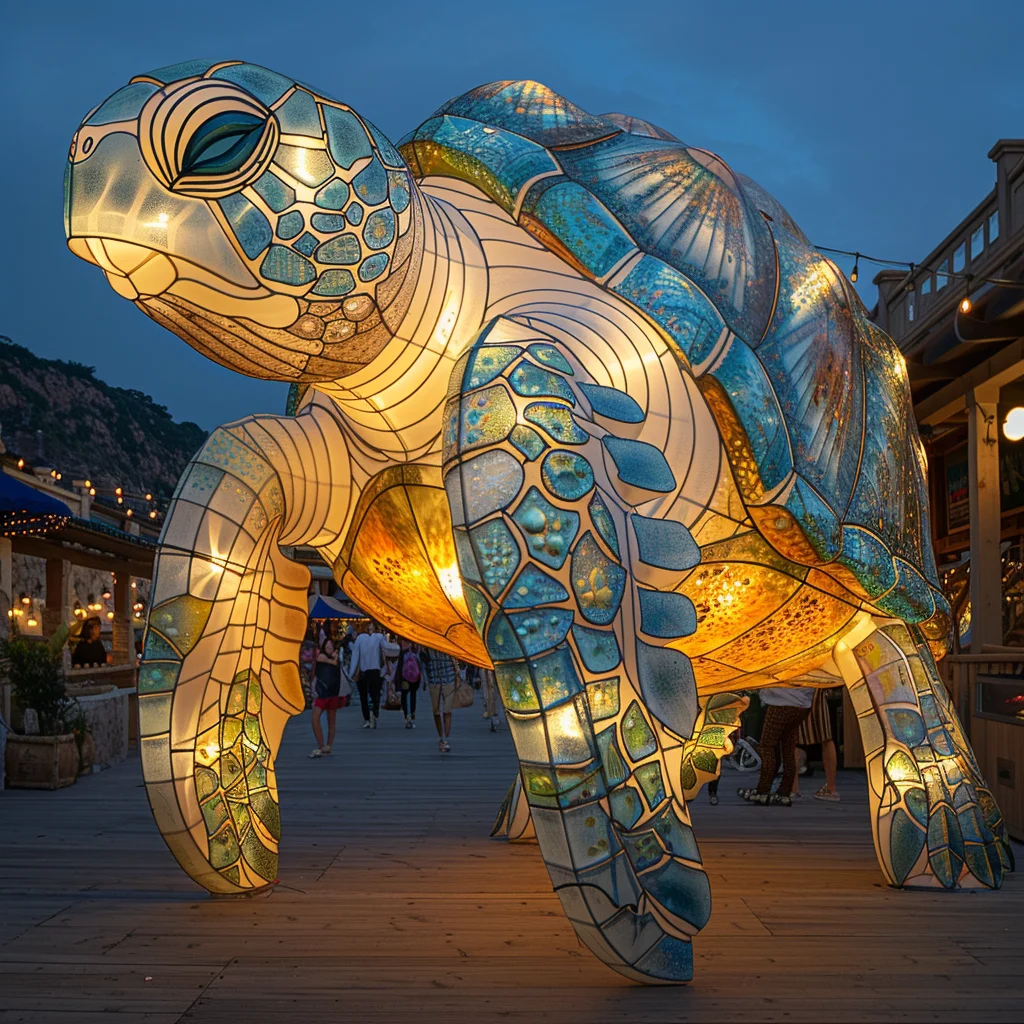 wholesale  Waterproof Marine animal Motif Lights Turtle Underwater Festive Lanterns Christmas  Halloween  Decoration