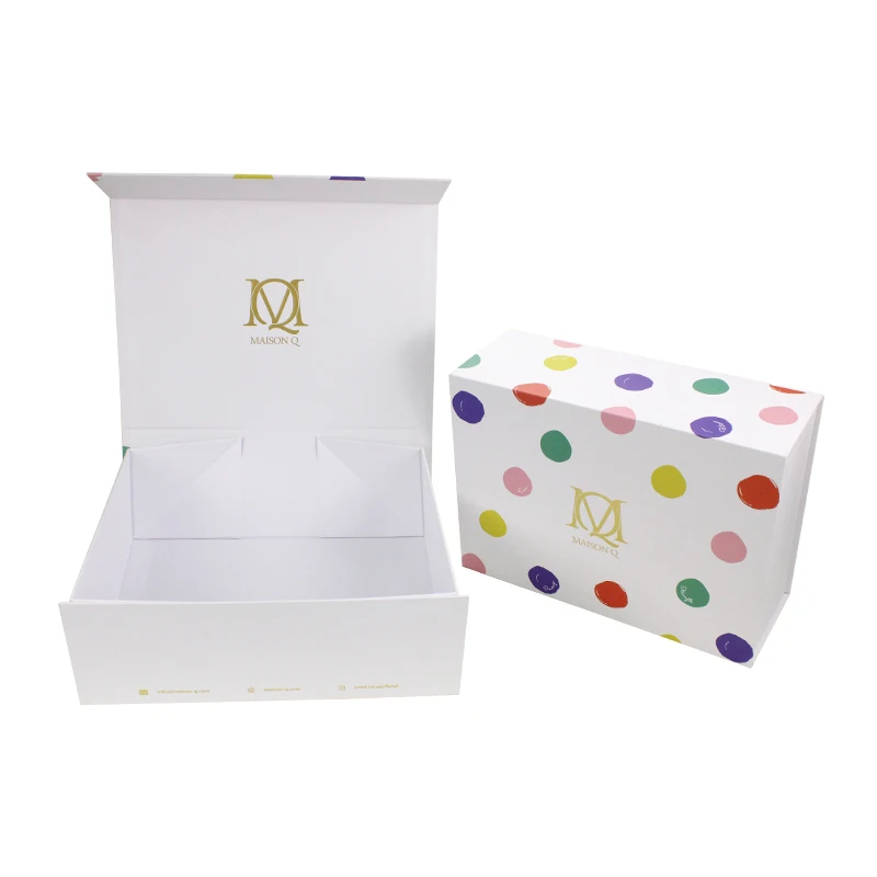 High Luxury Custom Rigid Cardboard Packaging Foldable Magnetic Box Wedding Dress Gift with Ribbon Closure