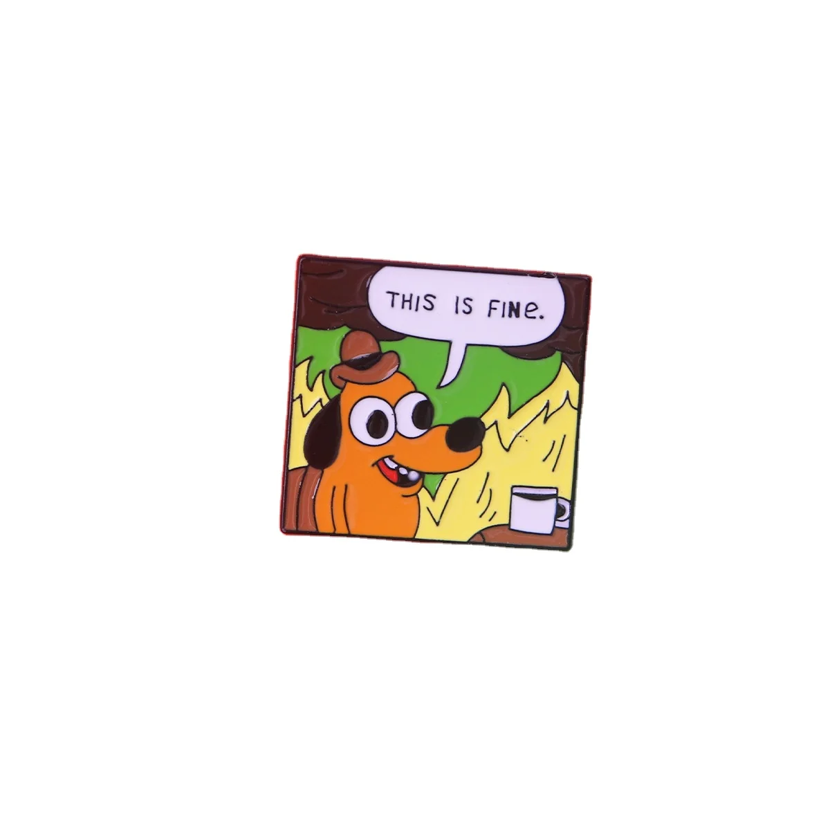 Europe and the United States alloy brooch, creative, the design is inspired by the lovely dachshund, wearing a yellow coat