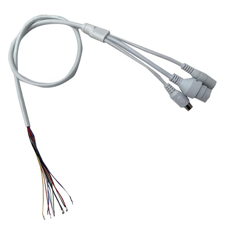 Водонепроницаемый кабель POE LAN и кабель постоянного тока на заказ для модуля платы IP-камеры видеонаблюдения с погодозащищенным разъемом RJ45