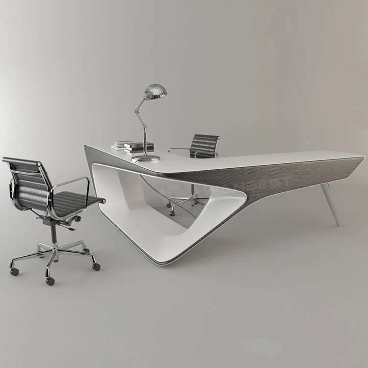 luxury marble office desk CEO executive office desk home computer desks  with drawer