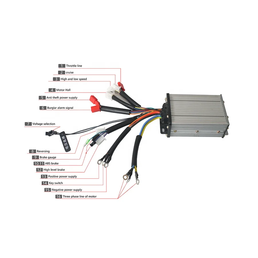 
48V 60V 450W Brushless Electric Motor Controller 