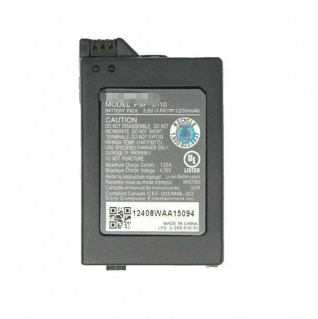 Полный 1200 мАч ОЕМ батарее для Psp-s110 Psp-2000 Psp-3000 Lite Slim