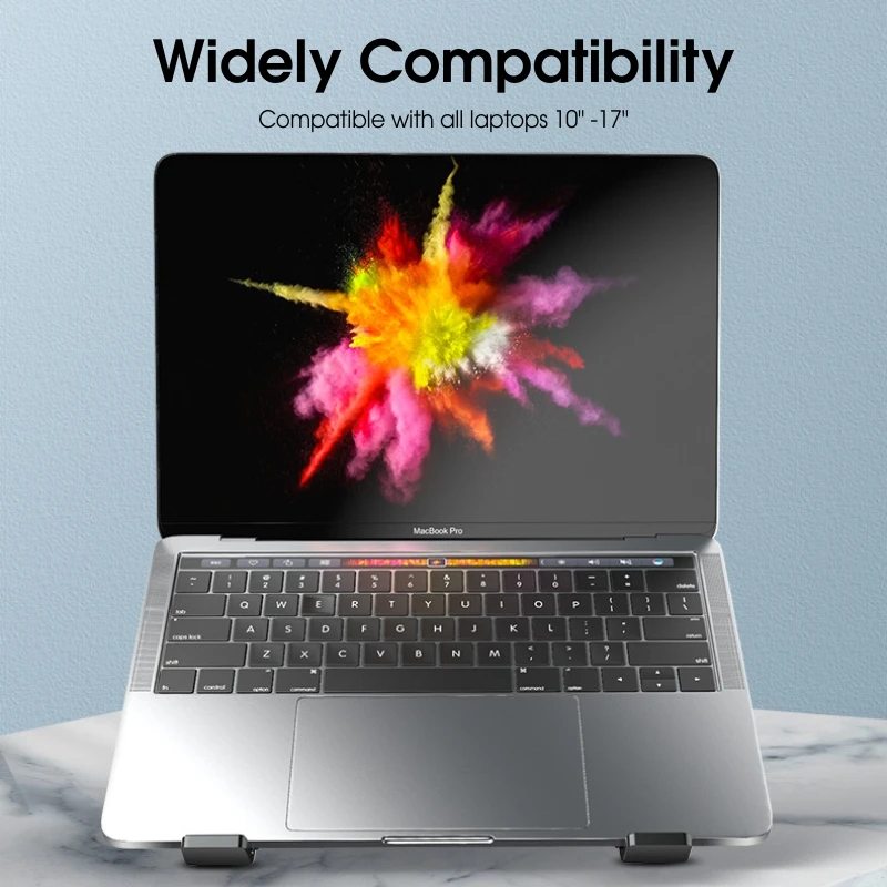 Aluminum Laptop Stand with Cooling Fan Adjustable Laptop Desk Holder Laptop Cooler Stand