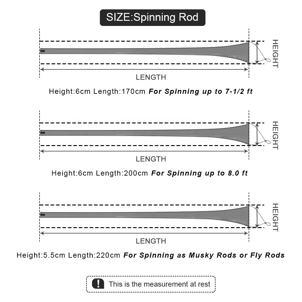 Spinning Fishing Rod Socks Braided Mesh Rod Sleeve Cover Protector   Blue/Black