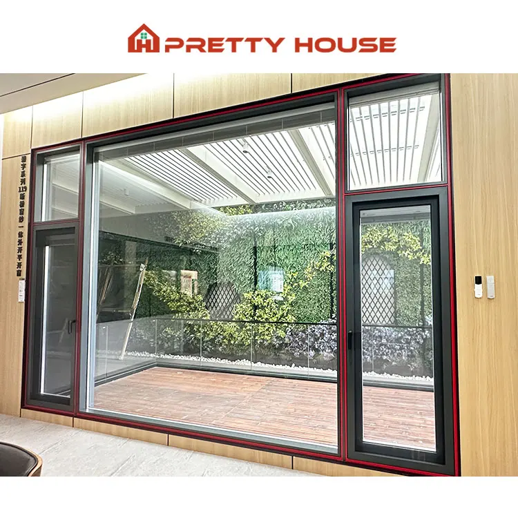 Exterior outdoor french double door house villa entry thermal break swing hinged doors patio aluminum double casement door