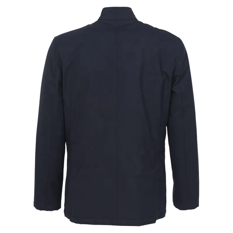 Повседневное пальто на пуговицах с воротником-стойкой; Сезон весна-осень; С длинными рукавами; Плотное Мужское пальто; Верхняя рубашка для мужчин