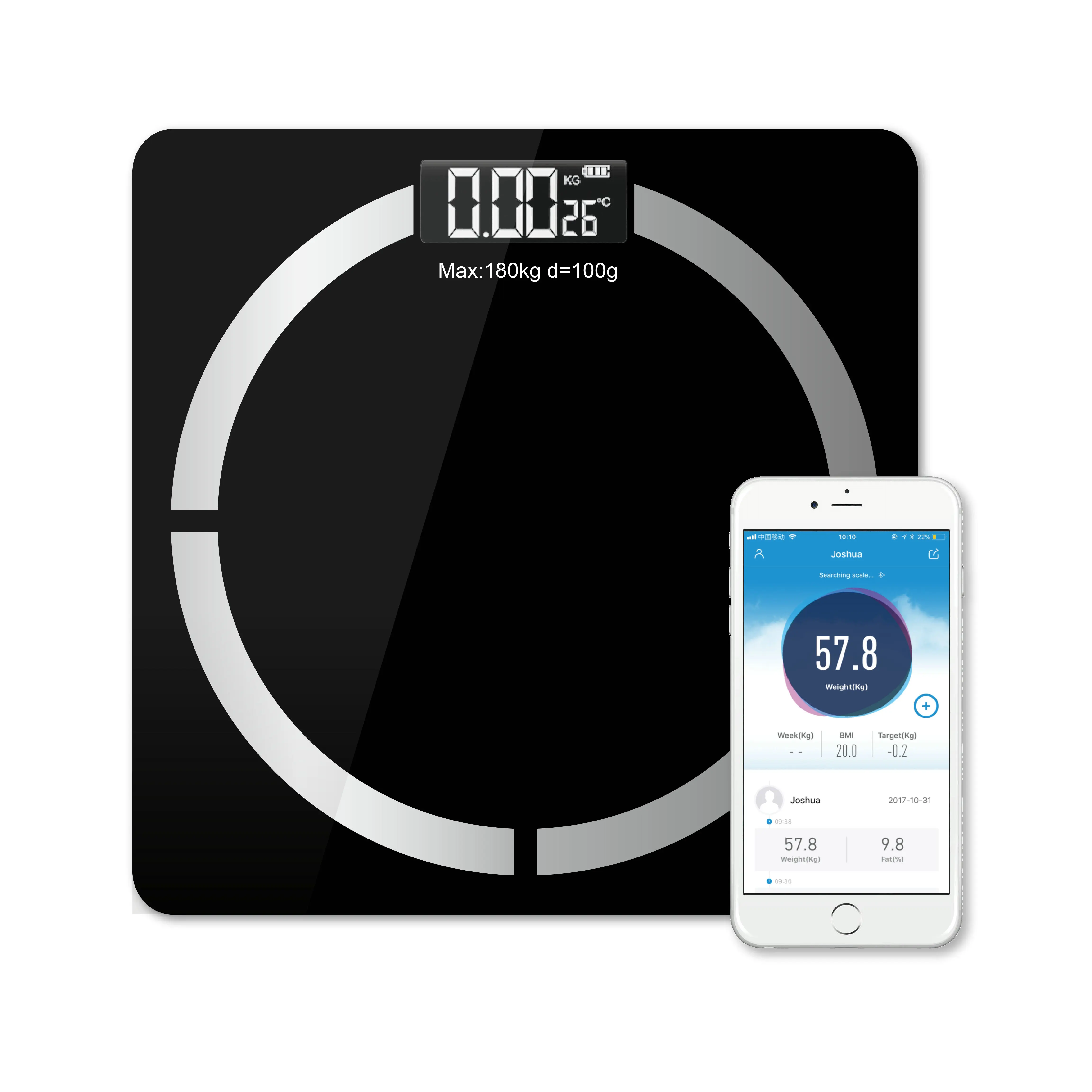 
Wholesale quality weight scale Balance test Health scale match with quality APP 