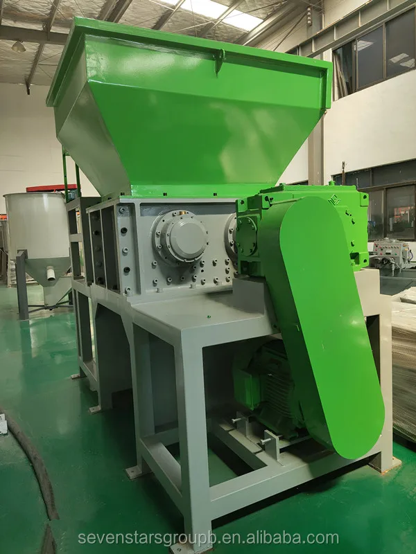 Plastic shredder glass garbage crusher shredding machine waste plastic bottle crushing recycling equipment