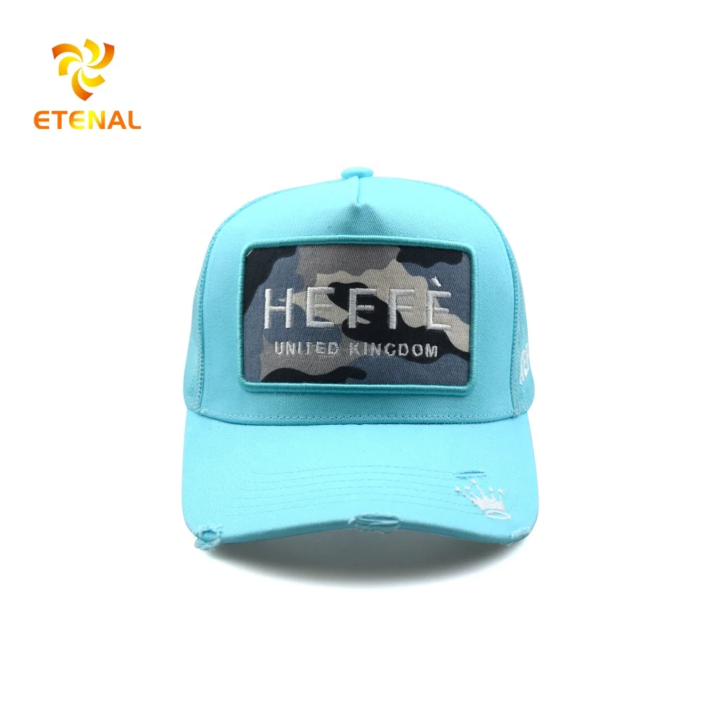 OEM Custom High Quality 5 Panel 3d Puff Embroidery Patch Logo Snap Back 100% Cotton Twill Two Tone Vintage Trucker Hat Caps