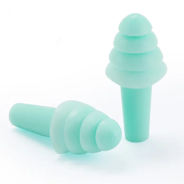 Custom Logo Reusable Silicone Ear Plugs Waterproof Noise Reduction Earplugs