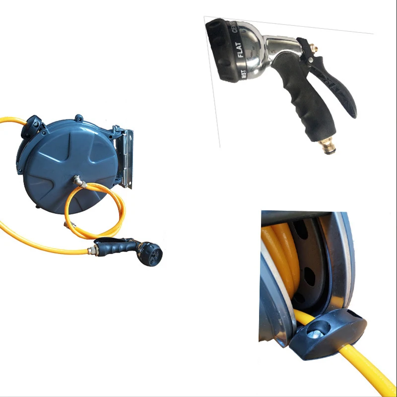 Auto retractable coil high pressure water drum car wash cleaning equipment auto repair beauty tools wholesale gas drum