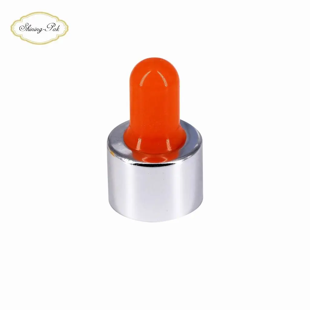 18/410 Custom Glass Pipette Colourful Oil Dropper For Boston Glass Bottle