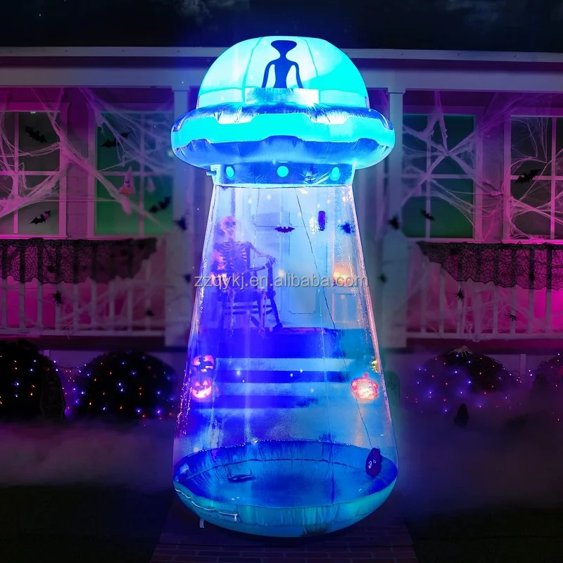 Inflatable UFO Halloween Inflatable Outdoor Decoration Blow Ups for Yard Decoration Outside Halloween Party Decoration