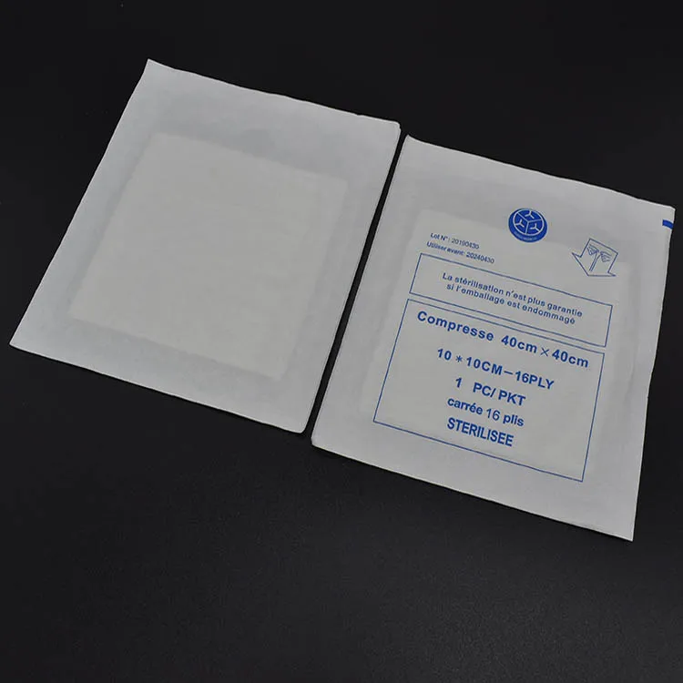 Surgical 100% Cotton sterile gauze swab compresse 30cmx30cm 16ply folded gauze