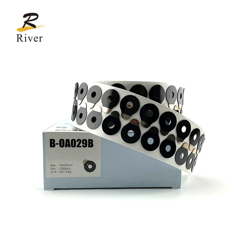 High quality 21*26mm black optical glasses lens blocking pads for preventing the lens