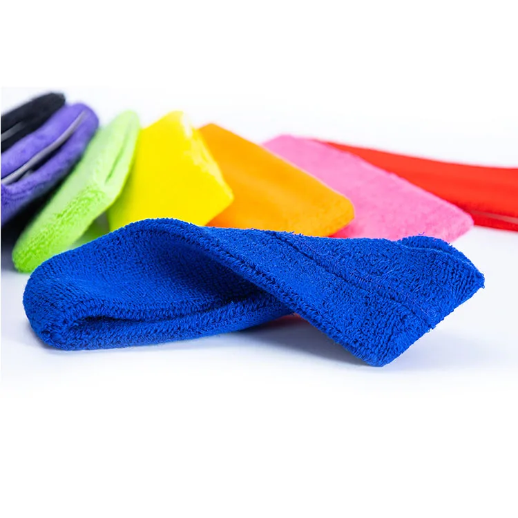 Customized logo colorful fast absorption tennis sweatbands sweat headband