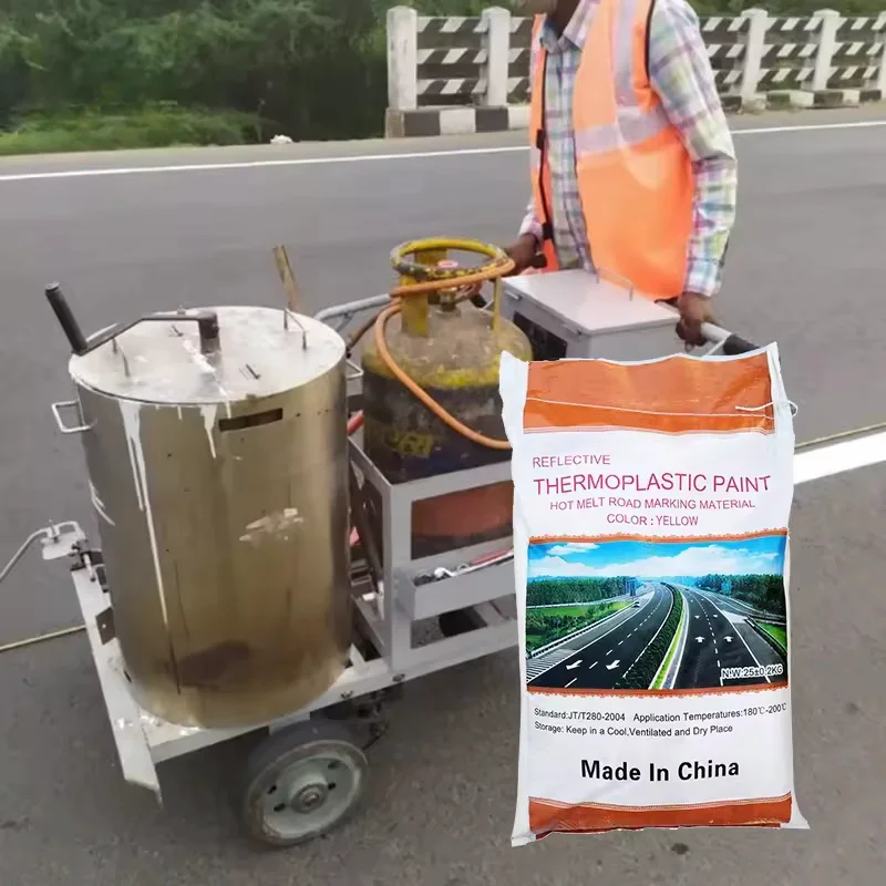 Strong Adhesion Thermoplastic Road Marking Raw Materials Highway Yellow and White Powder Paint