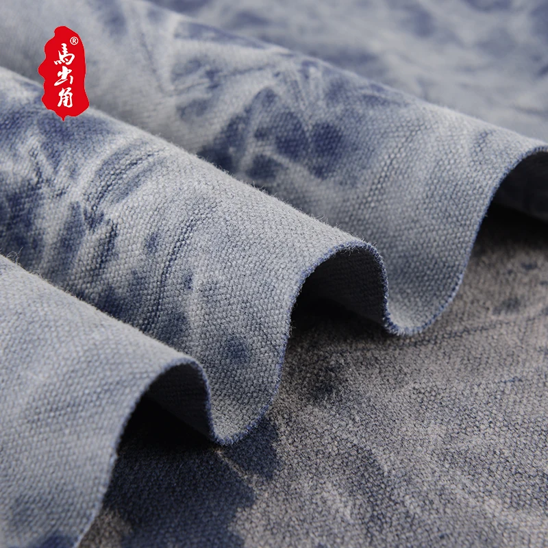 Обычная ткань с принтом в виде галстука, 12 унций, 16 унций, традиционная окрашенная ткань ручной работы с голубым принтом, скатерть, чайный коврик, ткань для одежды «сделай сам»