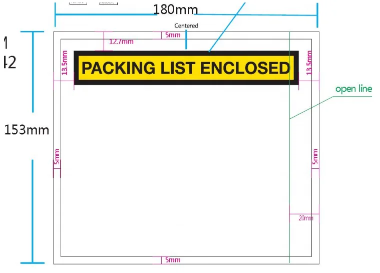 
Enclosed Express Custom Mailing For Packing List and Invoice 