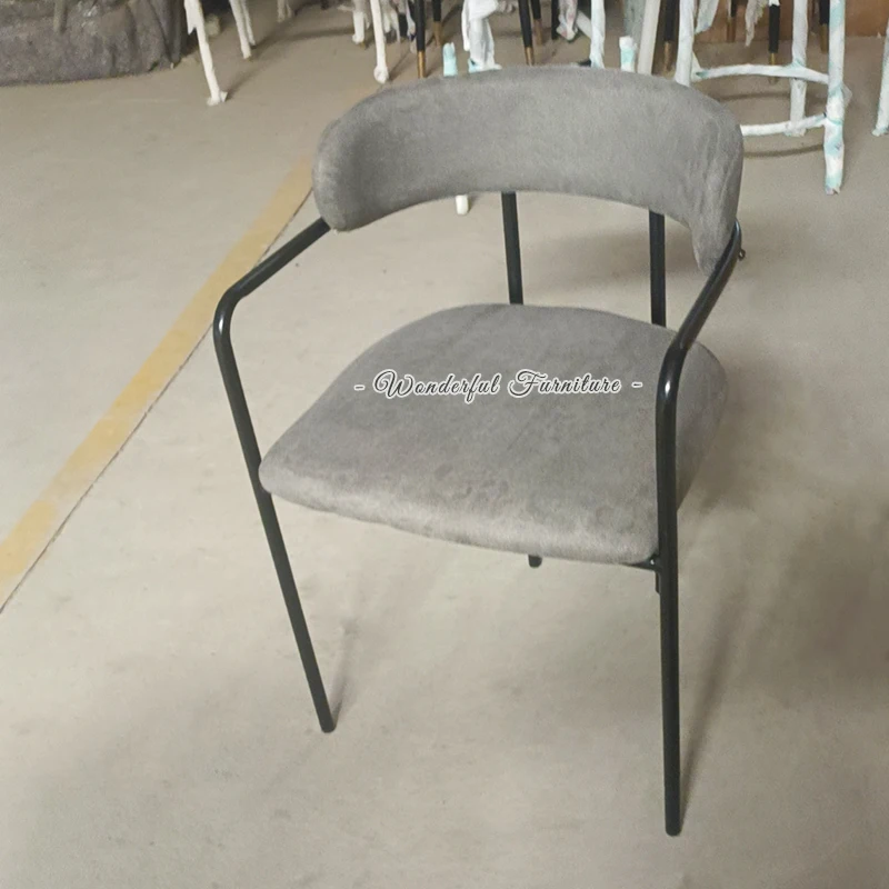 Rhodes Beige Boucle Dining Chair Restaurant Dining Chairs Hotel Dinner Chair