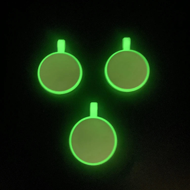 dog id tag engrave glow in the dark free sample silicone round pet tag for anti-lost your pets dogs cats