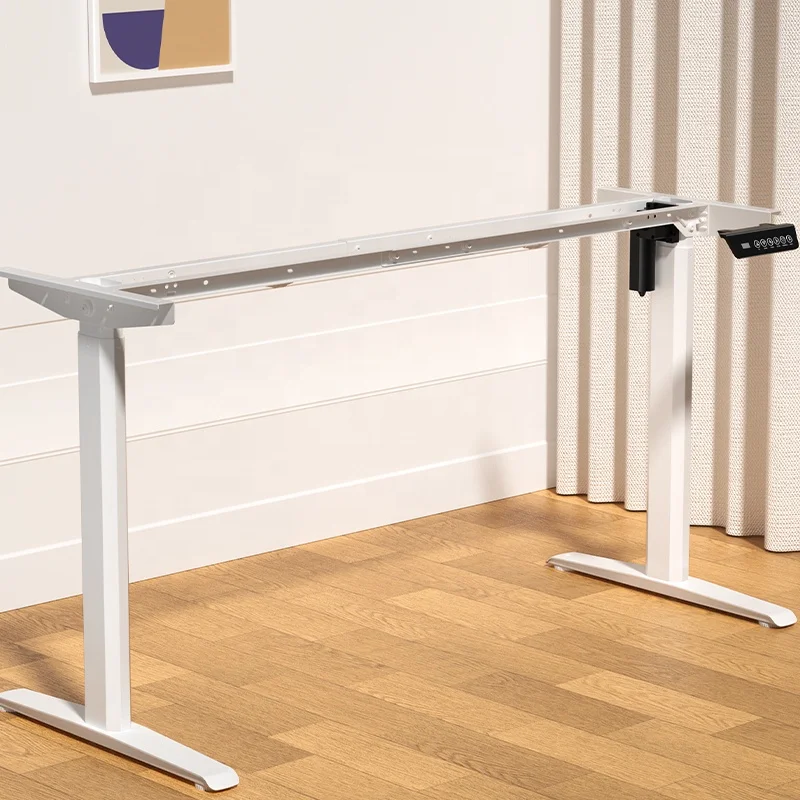 QB Dual Motor Automatic Lifting Table Metal Frame Height Adjustable 2 stages Standing Desk Mechanism Electric Office Workstation