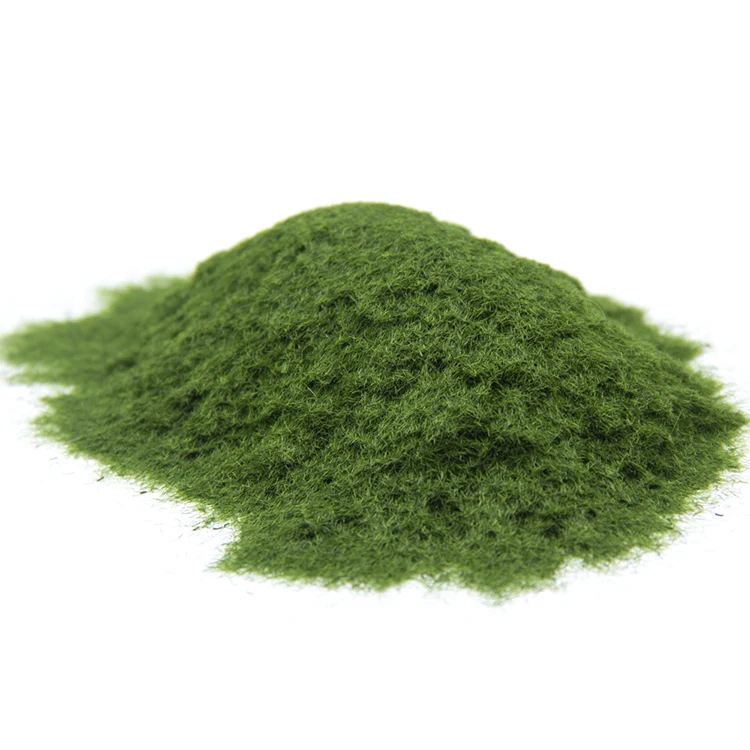 Зеленая статическая трава, материал 1,5 мм, станок, электростатический бархат, нейлон, порошок, волокно для декоративно-прикладного искусства