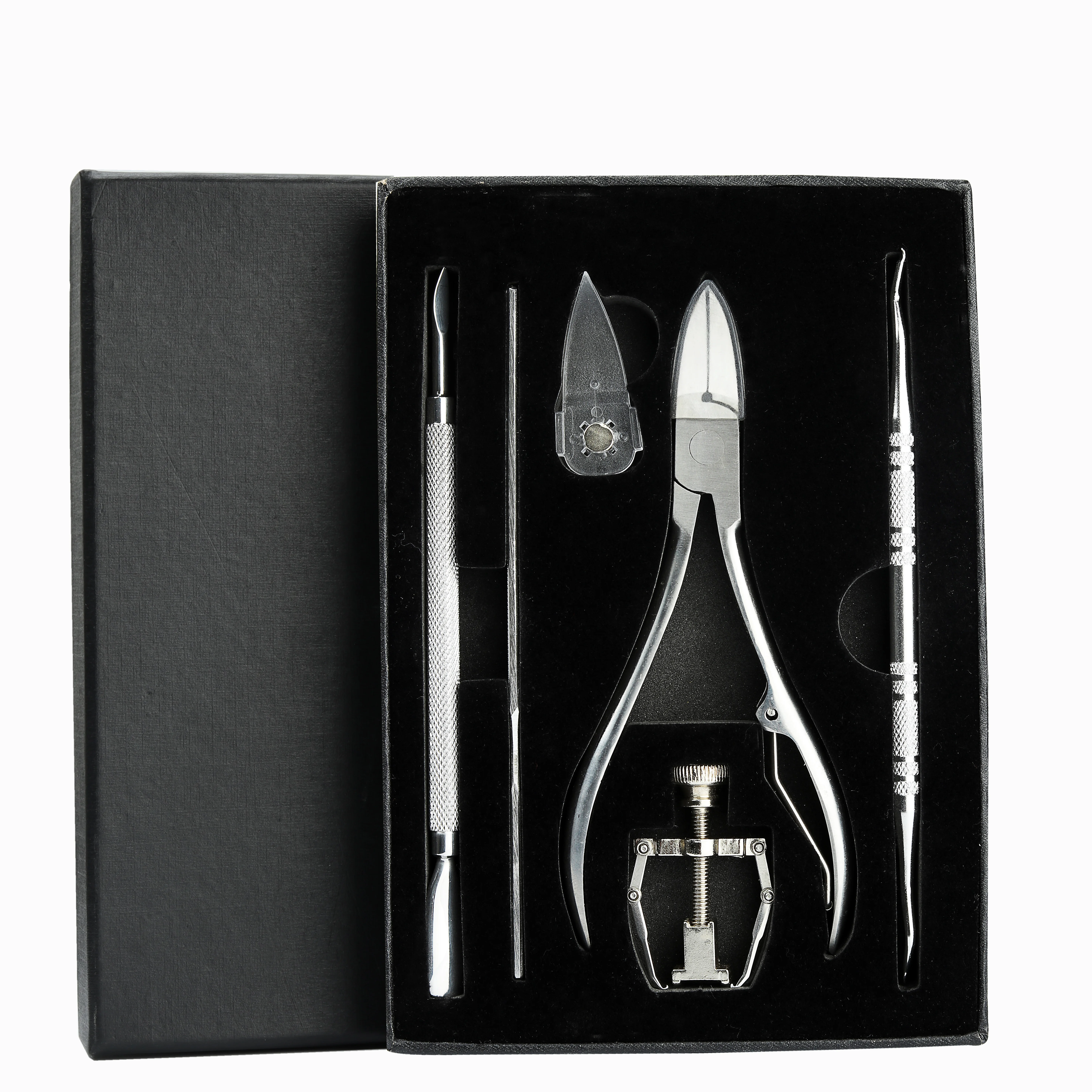 Stainless Steel Toe Nail clipper set  6Pcs Nail Tool Kits  fingernail Toes Manicure Pedicure Set