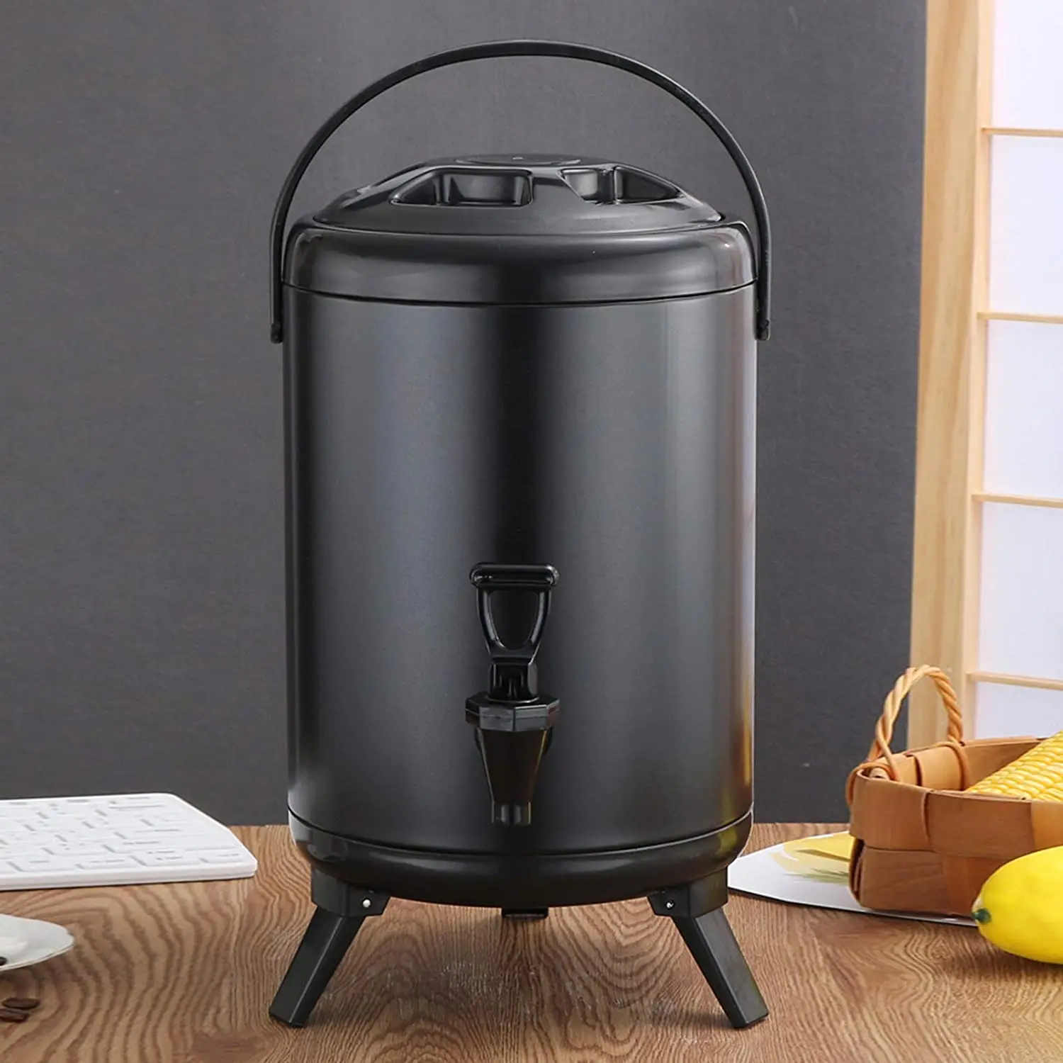 Custom ODM Stainless Steel Insulated Beverage Dispenser 10 Liter/2.64 Gallon with Spigot for tea and coffee